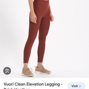 NWT Vuori clean elevation legging brick heather size small